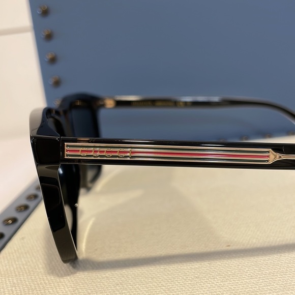 GG0381SN-007 GUCCI MENS SUNGLASSES POLARIZED BLACK - Picture 5 of 14